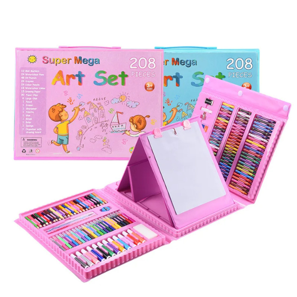 SET DE ARTE PARA NIÑOS 208 PIEZAS